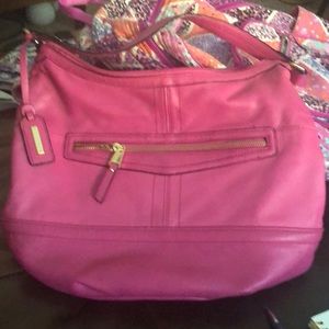 Hot pink Tignanello shoulder bag